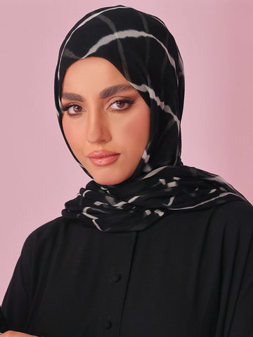 Casual Elegance Tie-Dye Silk Chiffon Scarves